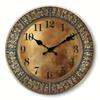 Horloge murale silencieuse en bois, design motif laiton antique, design moderne, décoration de maison, décoration de salon salle à manger