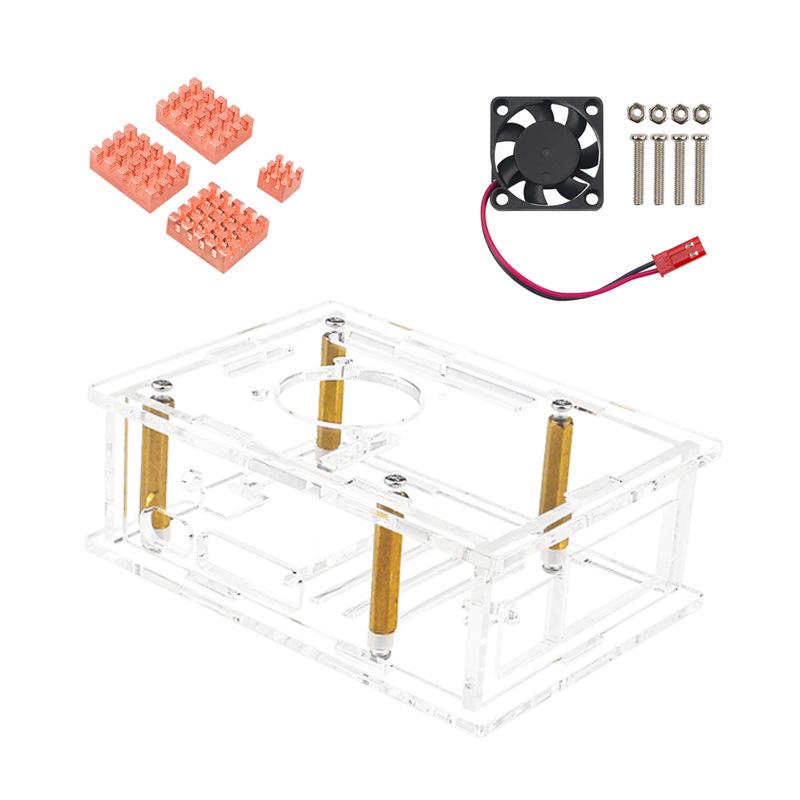 Raspberry Pi 5 Acrylic Case with Cooling Fan