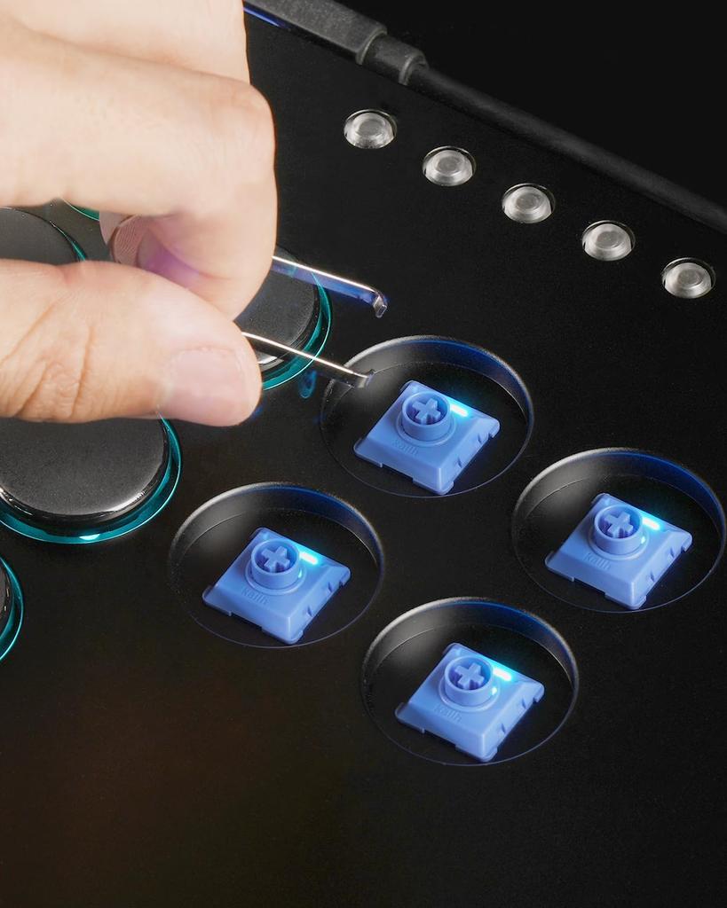 Kailh Wind Engine Customized Low Profile Key Switch Compatible with Haute42 Leverless Controllers Thin Switch for High Durability Blue Type Key Switch