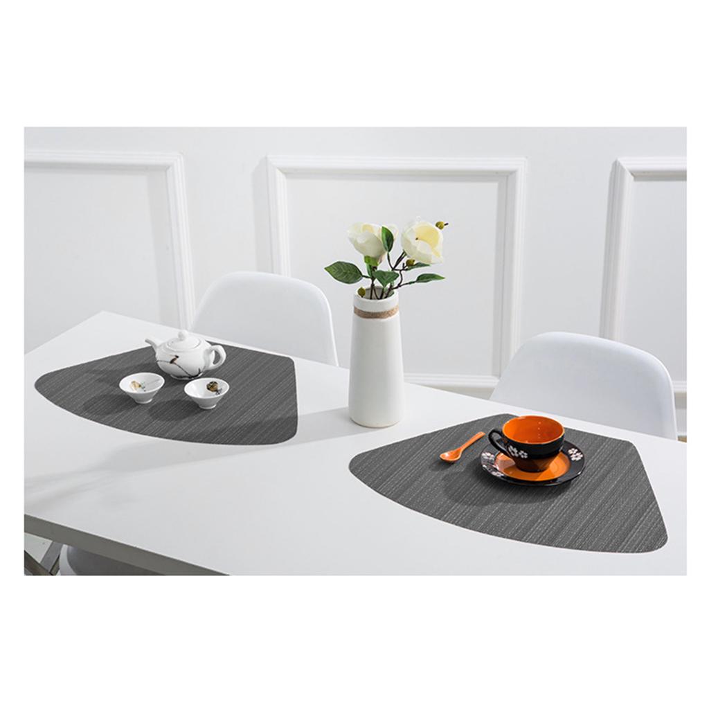 Buy 1PC Corrosion Resistant Dining Table Mat FanShaped Placemat PVC