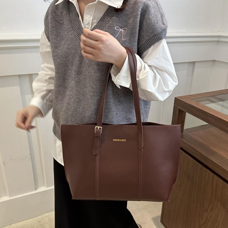 Women's Bag Large Capacity Soft Leather Tote Bags Casual Versatile Shoulder Handbag Winter Versatile Commute Bag