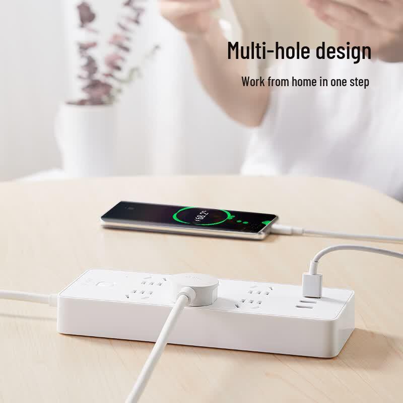 BULL 6-Outlet Power Strip with 3 USB Ports CN Plug (adapter Included)