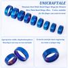 18Pcs 9 Styles Stainless Steel Wide Band Finger Rings for Women Men Plain Band Rings Blue 8mm Inner Diameter: US Size 4 1/4~13 1/4(15~22.4mm)