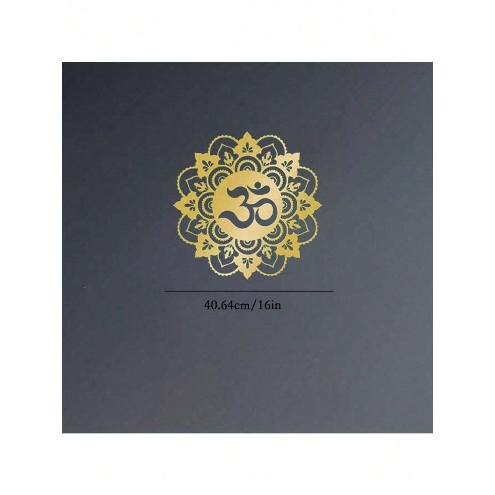 Gilded Mandala Metal Wall Art, Lotus Yoga Decor, Rustproof Home Ornament, Feng Shui Decor for Living Room Bedroom, Easy Install, Durable Finish