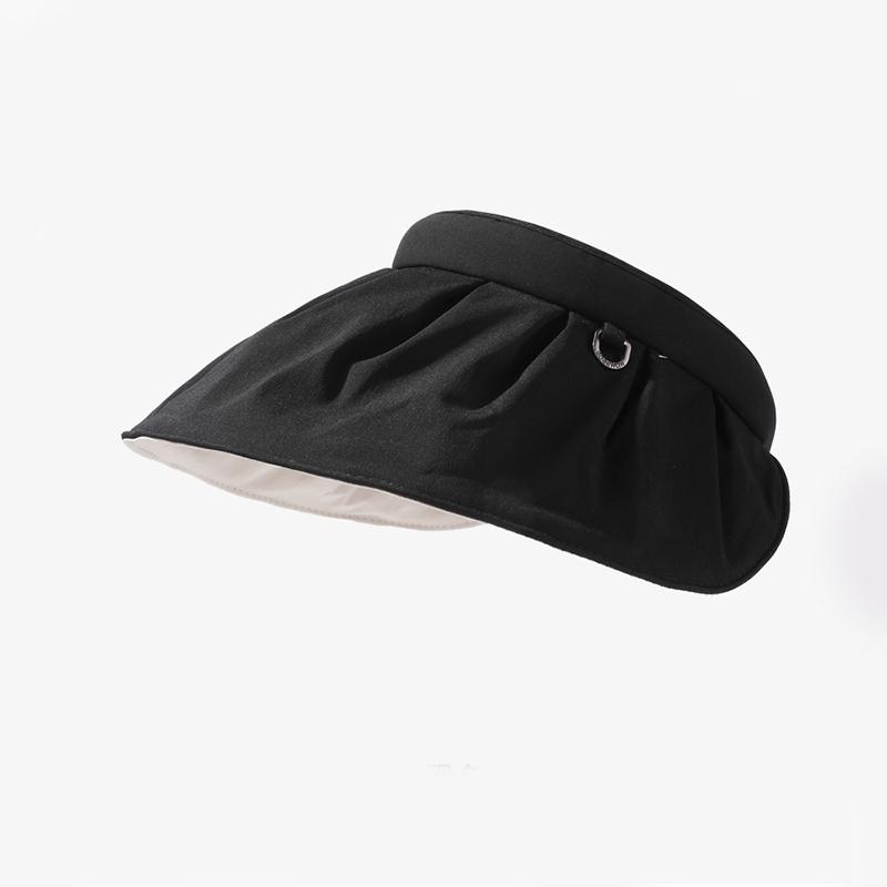 

Versatile Hat Style Sweet Solid Color Womens Sunshade Shelllike Bonnet чорний