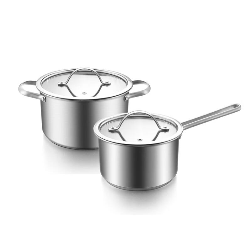 Kangbache Werner 2-Piece Stainless Steel Cookware Set