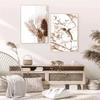 Beige Landscape Sunset Bridge Poster Seaside Canvas Print Painting Reed Flower Bird Wall Art Nordic Living Room Decoration Mural