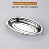 Stainless Steel Oval Plate for Grilled Fish, Steamed Fish, Fruit, Rice, Noodles, and Eggs.