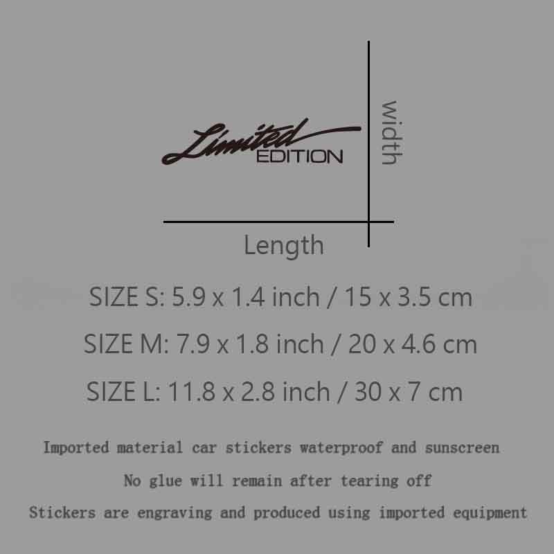 Creative Text Limited Edition Personalized Car Sticker Creative&funny Stickers for Cartoon Fans&lover,high Quality for Car Truck