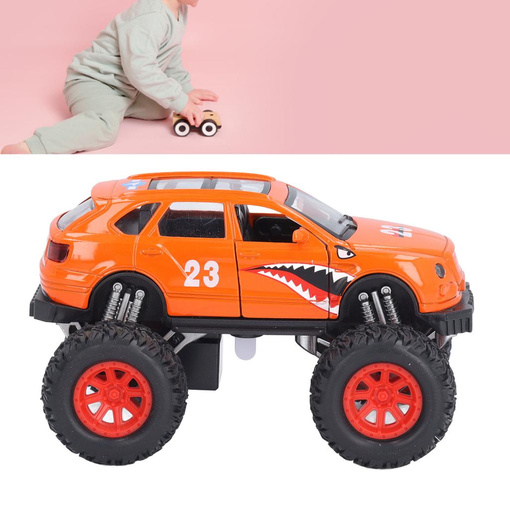 Pull Back Off Road Vehicle Toy for Boys Girls with Sound Light Alloy Openable Doors High Simulation Off Road Model Car