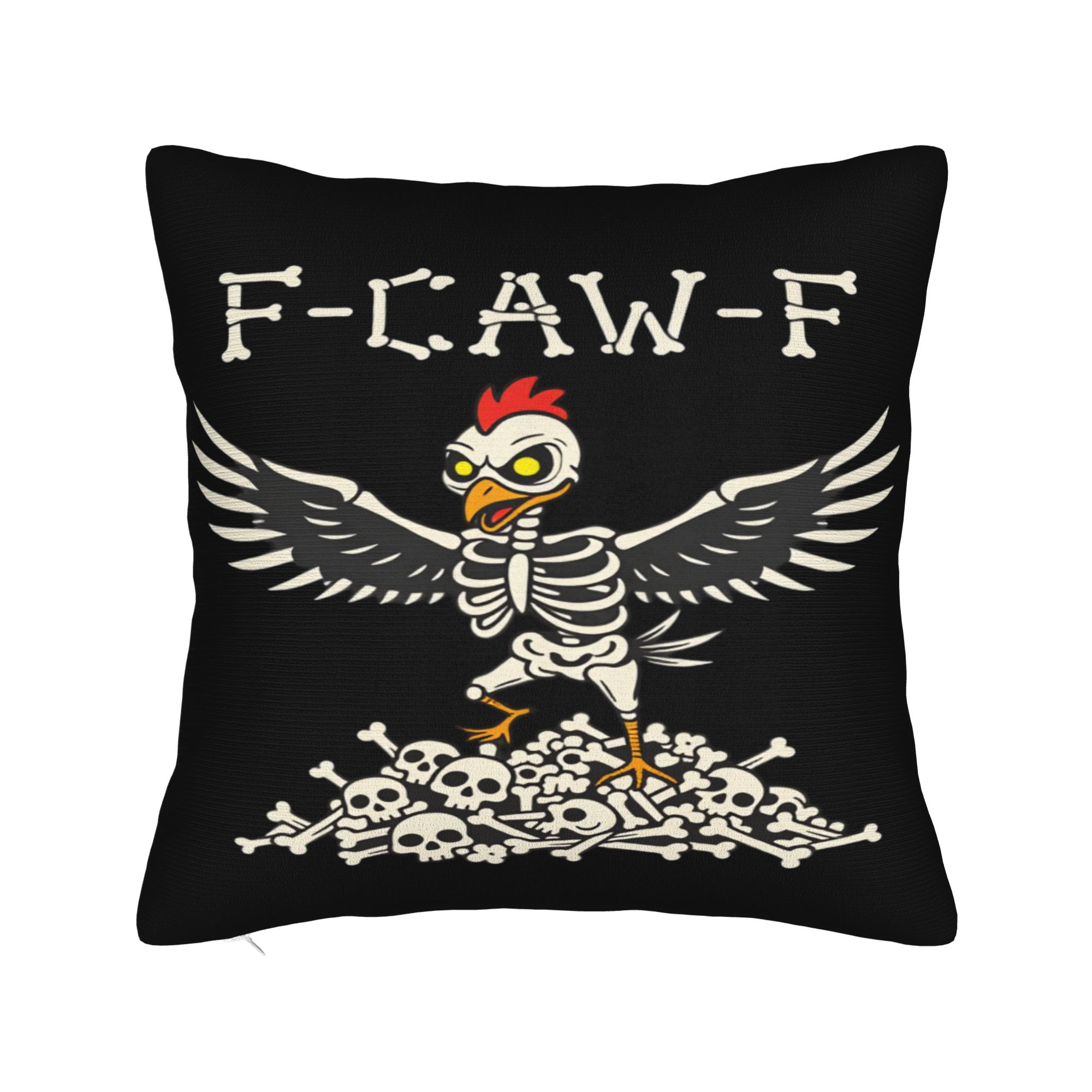 

Chicken F-CAW-F Pillow Cover Retro Trendy Pillow Case For Wedding Party Home Decor Comfy Cushion Cover Gift 12x12Inch