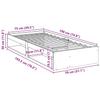 Daybed Without Mattress 75 X 190 Cm Solid Pine Wood