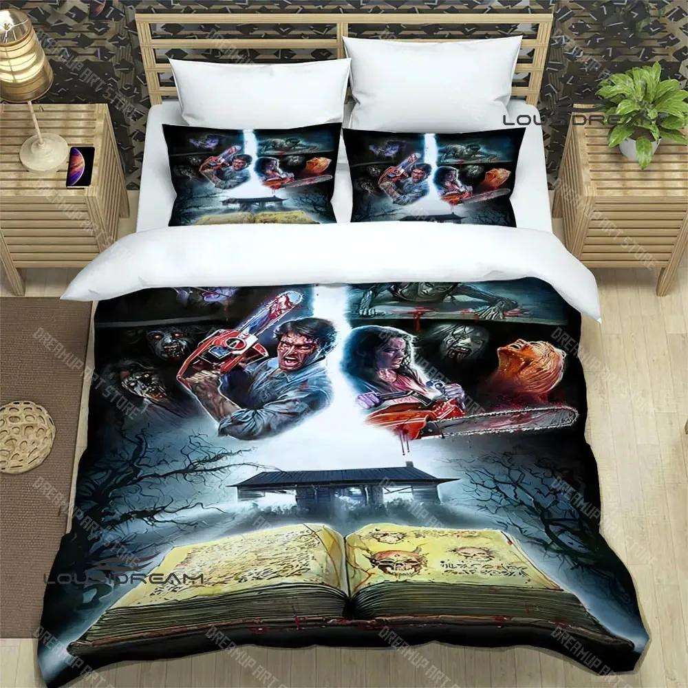 Set Biancheria da Letto Stampata The Evil Dead Set di Articoli Raffinati Copripiumino Set Piumone Letto Set Biancheria da Letto Lussuoso Regalo di Compleanno