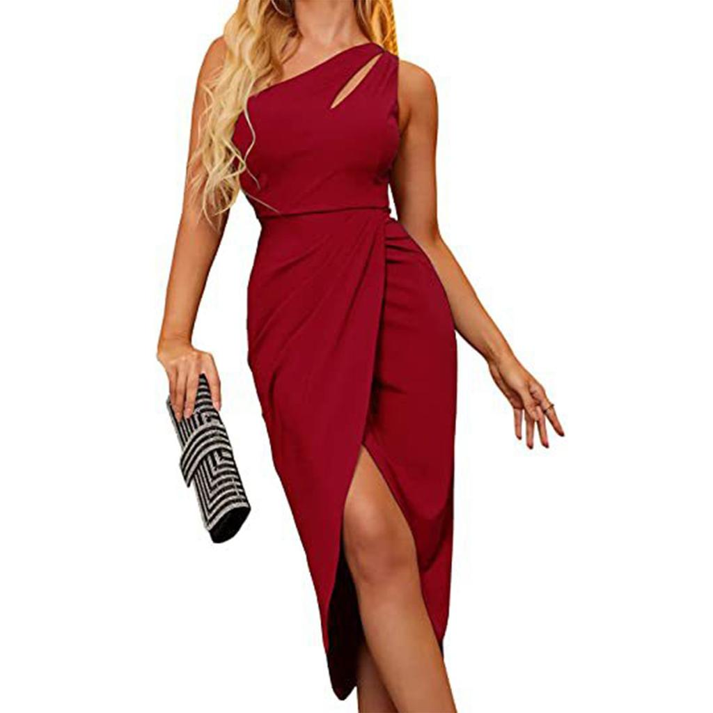 Neues modisches Damen-Trendkleid mit ausgehöhltem Rücken, ärmellos und tailliert