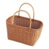 Empty And Versatile Woven Basket with Handle, Made of Imitation Rattan, Ideal for Fruit, Eggs,
