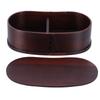 Portable Lunch Box Set Japanese Wooden Food Storage Container for Home Picnic 17x9cmPainted