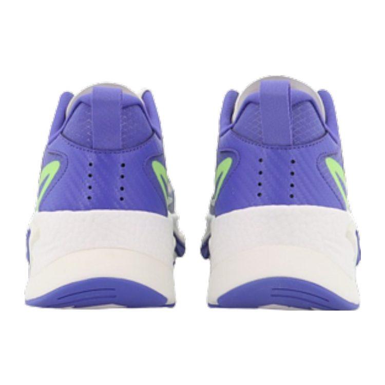 Anta Cushioning Slip Resistant Abrasion Resistant Low Top Running Shoes Men's White Purple Green 112225596-5