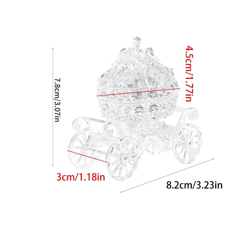 Crystal Encrusted Metal Pumpkins Carriages Sculpture Antique Styles Home Accent For Entryway Dining Table Display
