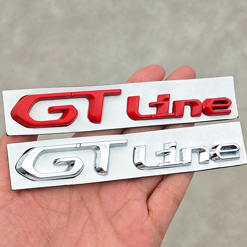 3D Metal GT Logo GT Line Badge Car Rear Trunk Sticker Emblem For Peugeot 308 407 106 205 206 208 108 406 408 306 Accessories