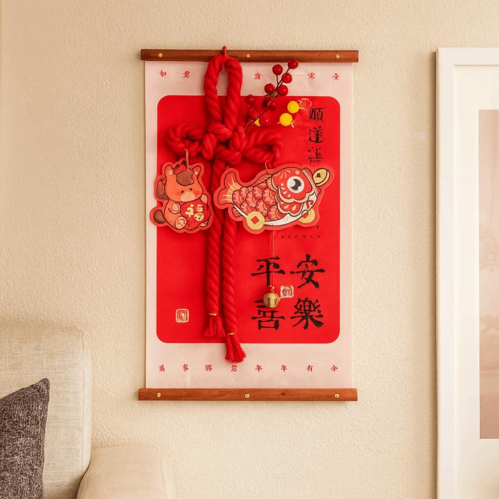 Chinese Style Spring Festival Door Decoration Traditional Horse Year Hanging Ornaments  Living Room