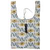 Friendshill Reusable Eco-Friendly Shopping Bag M, Water-Repellent Foldable Tote with Carabiner, Biblo Gray
