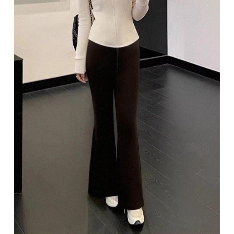 American Slimming Flared Trousers for Women - Elegant Drape Casual Pants for Spring 2026