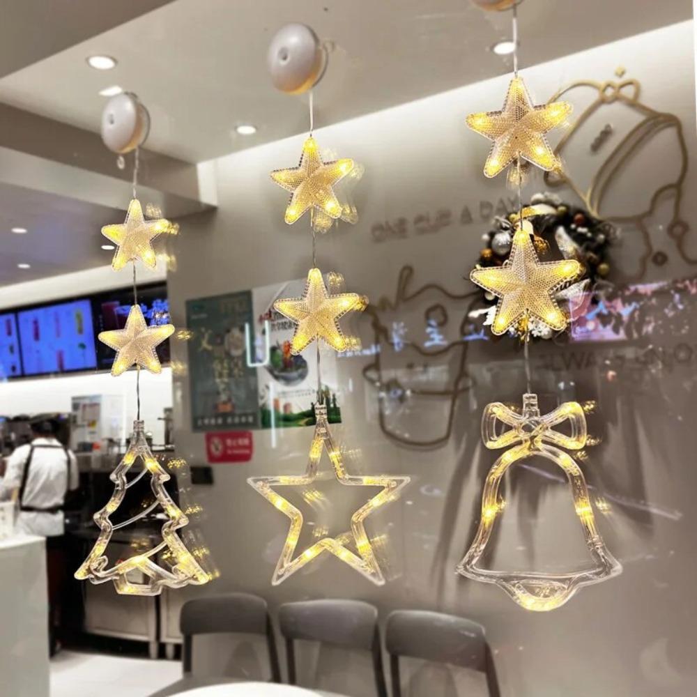 LED Star Lamp Fairy String Lights Hanging Lamp Christmas Sucker Light  Holiday Wedding Party