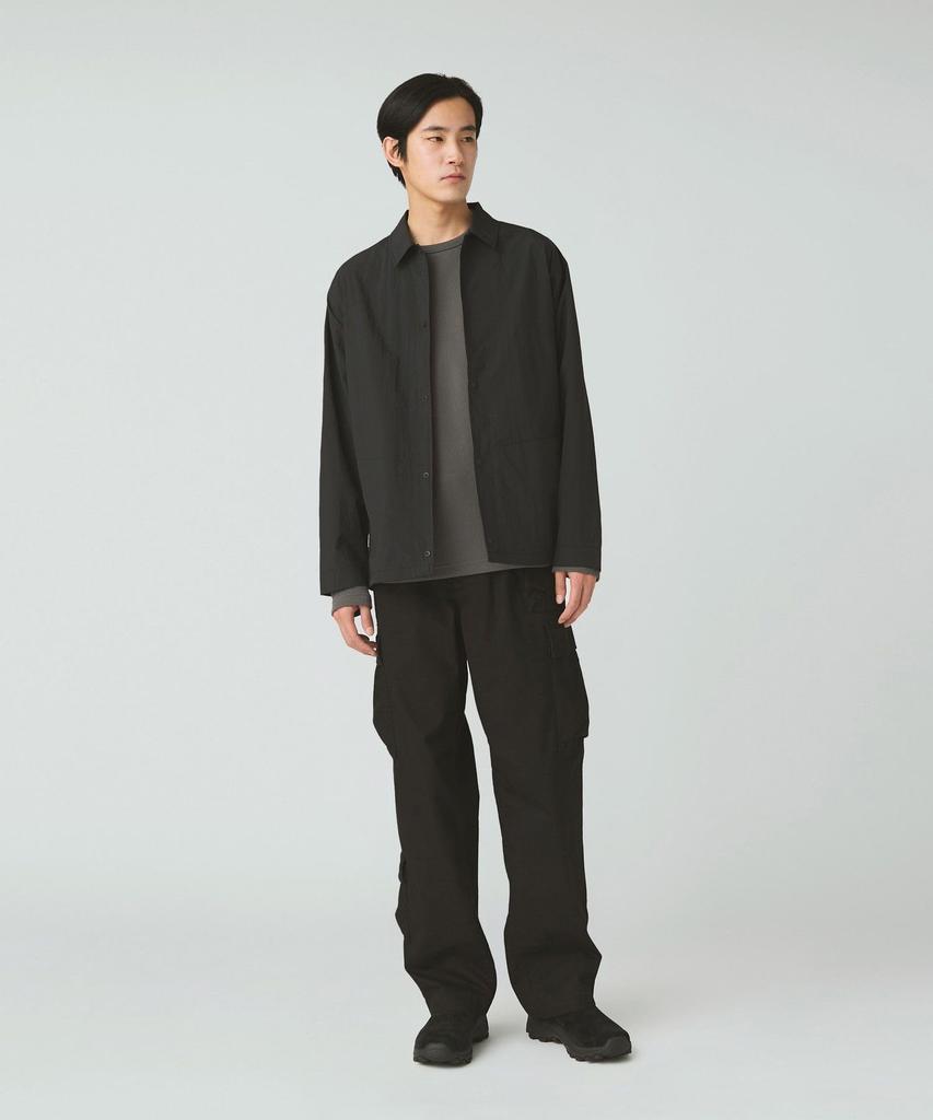 Snow Peak Nylon Tussah Utility Storage Shirt Long Size L SH-25AU001, Sleeve, Men's/Women's, Black,