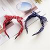 Boho Floral Print Headbands Bow Wide Brimmed Head Hoop For Women  Trendy Cross Knot Hair Hoops Vintage Elegant Headwear