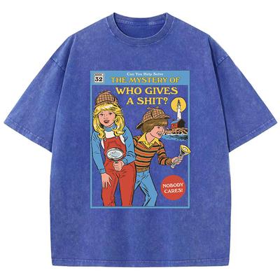Who Gives A Shit Printing Cotton Wash T Shirt Women Breathable Cool Tops Street Casual Fashion Short Sleeve Soft O-Neck Tshirt