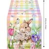 Oil-resistant Easter Table Flag Waterproof Easter Table Runner Table Cover  Home Decor