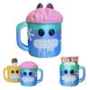 Yousheng Smile Face Ice Cream Cup Holder Reusable Insulated Ice Cream Pint Sleeve 16oz Novelty Ice Cream Accessory