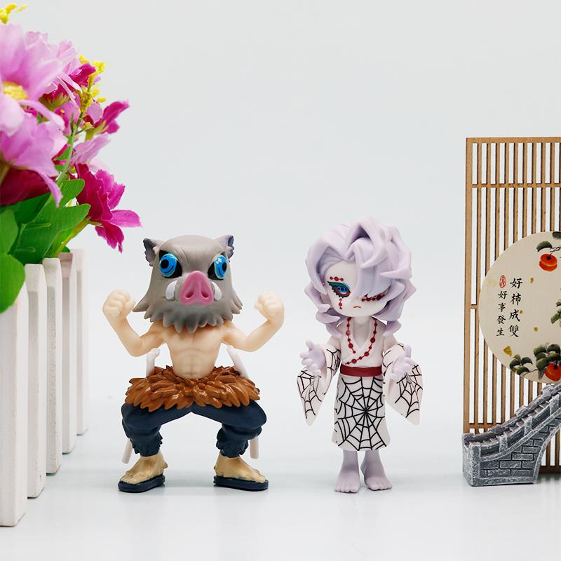 Demon Slayer Anime Figure Blind Box Kamado Nezuko Kochou Shinobu Figure Kimetsu No Yaiba Tsuyuri Kanawo Figurine Model Doll Toys