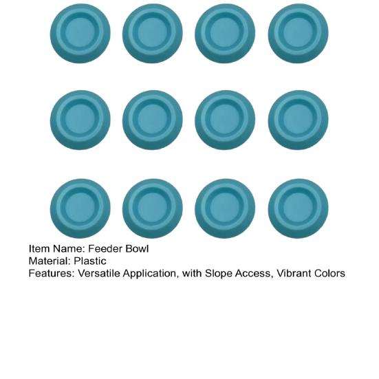 12Pcs Dubia Roaches Feeder Bowls Round Tiny Feeding Dish Colorful Food Dishes with Slope Access for Isopods Springtails Dwarf Invertebrates