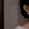 Water drop pearl earrings women's 2024 new trendy temperament baroque earrings silver needle earrings light luxury niche wholesale