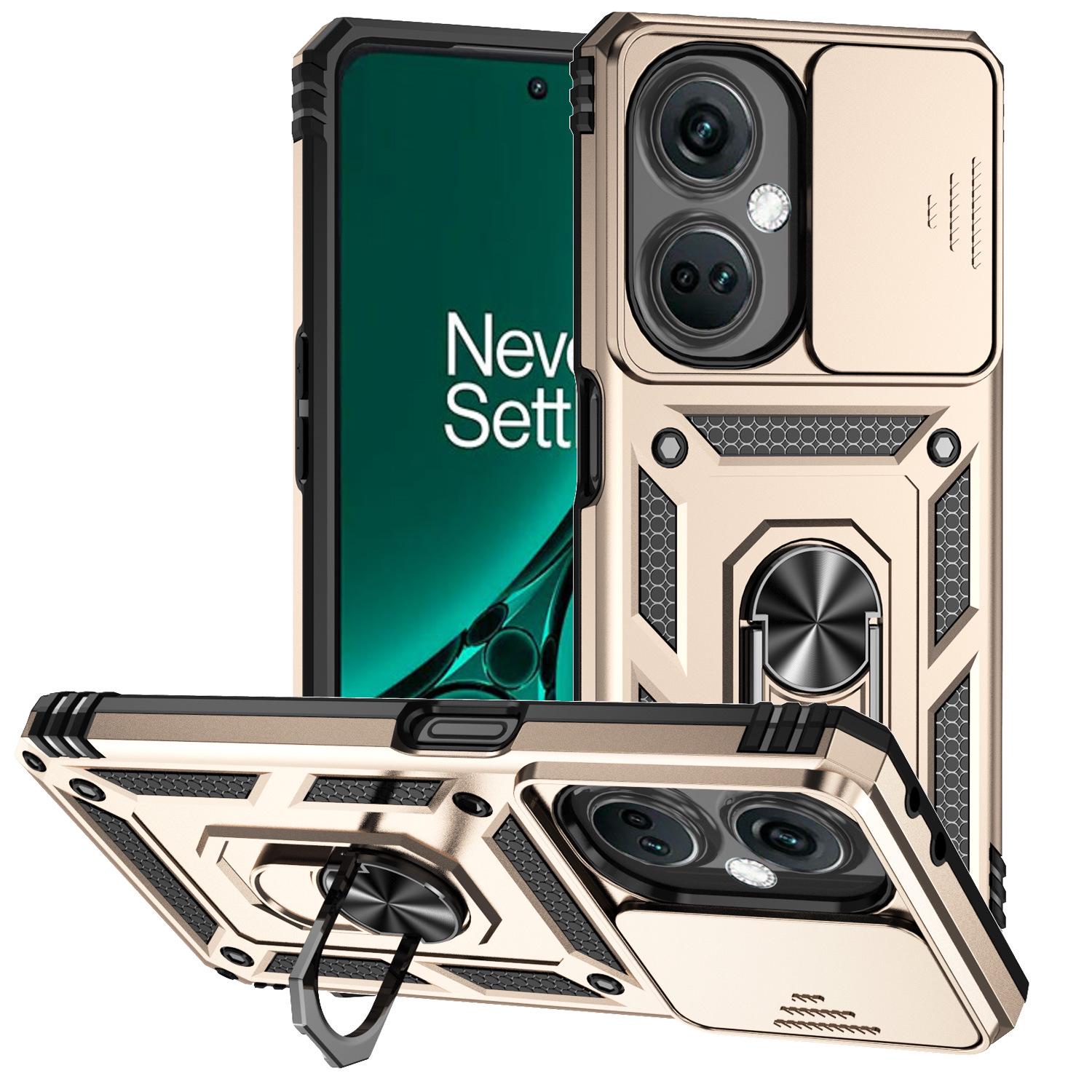 

OnePlus Nord CE 3 / OPPO K11x Protective Case with Bracket and Push-Window Design OnePlus Nord CE3 5G золотой