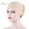 Women Small Solid Color Soft Knotted Night Sleep Beanie Bonnet Chemo Hat Cover