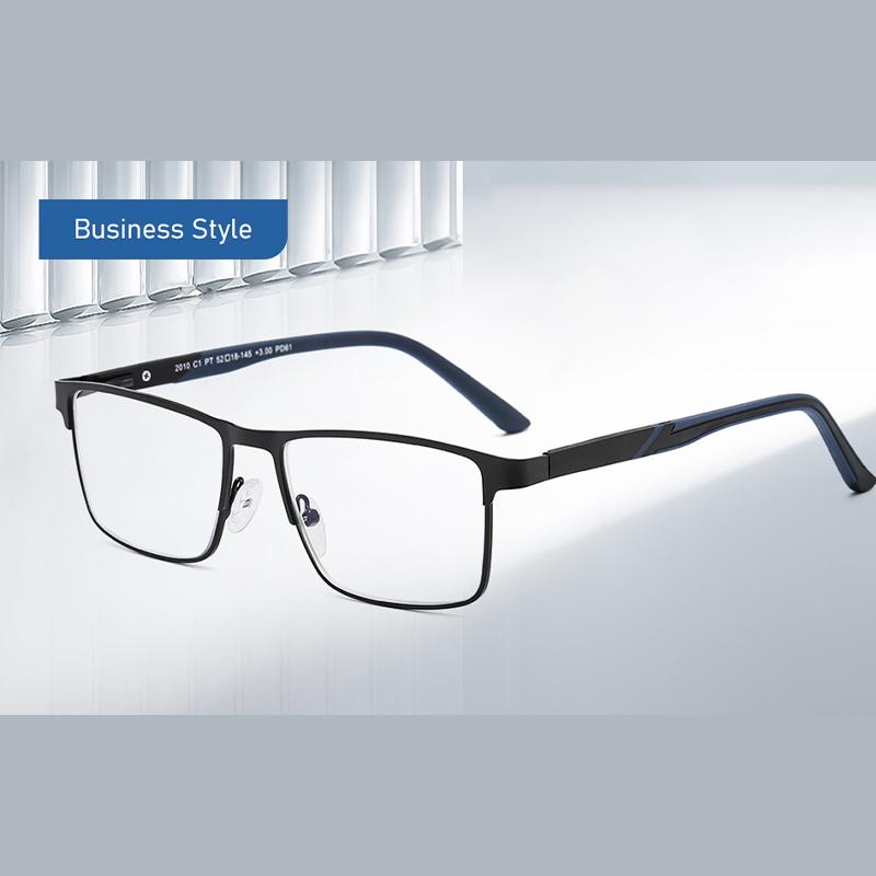 

Multifocus Progressive Reading Glasses Men Blue Light Multifocal Computer Readers No-Line Trifocal Near Range +300 чёрный