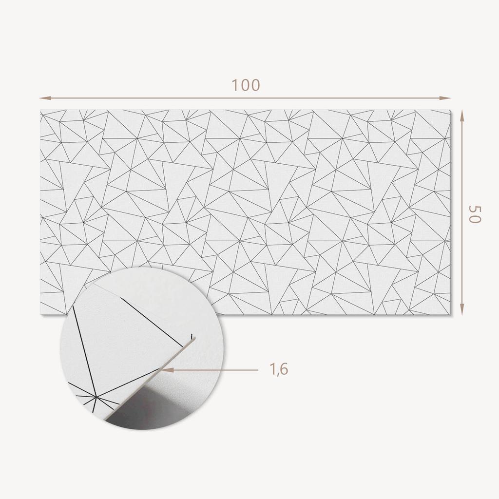 Samoprzylepny Panel Winylowy Z Nadrukiem Do Łazienki 100X50 Cm Geometryczny Wzór Linii