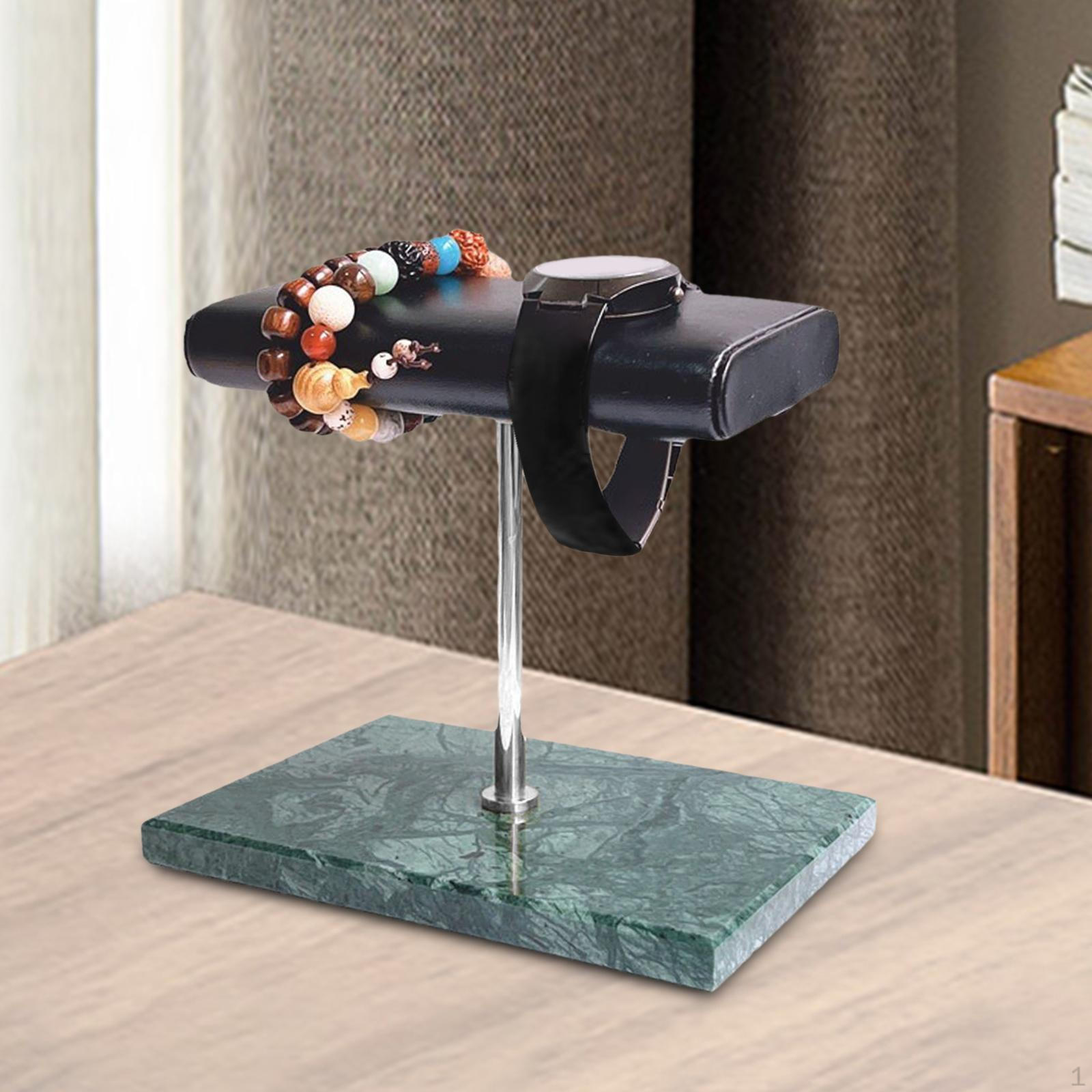 

Премиальная подставка для часов, органайзер для ювелирных изделий, держатель с мраморным основанием, стойка для хранения браслетов T green base silvery