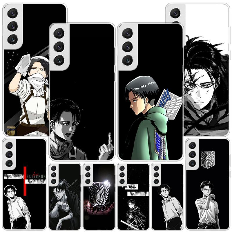 Attack Levi Phone Case For Samsung Galaxy S24 S25 Edge S26 Ultra S23 S22 S21 Plus S20 FE + Personalized Print Cover Galaxy S24 S