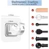 2-12PCS Adjustable Curtain Rod Clip Self Adhesive Clamp Hook Curtain Rod Holder Wall Bracket Holder Nail-Free Wall Hanging Clip