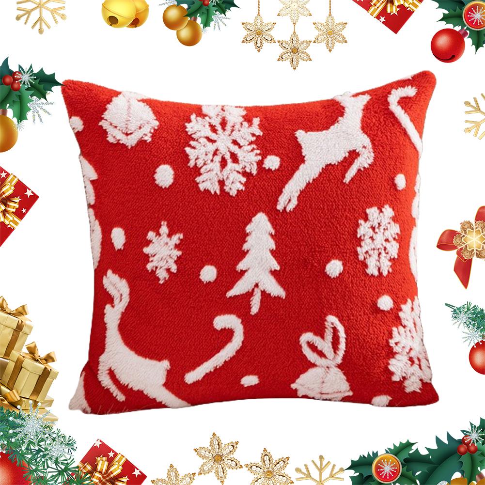 Christmas Throw Pillow Cover Winter Holiday Pillowcase for Sofa Decoration /