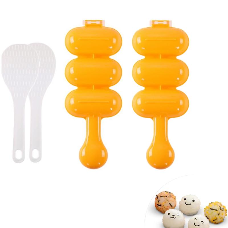Rice Ball Maker Mold with Paddle Sushi Maker Rice Ball Mold Shaper Mold Sushi Mold Rice Baller Shaker Sushi Maker Mold