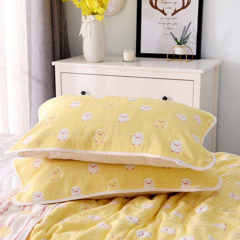 Six-Layer Breathable Gauze Pillowcase - Comfortable for Children & Adults