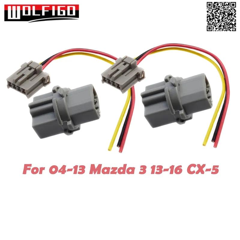New Rear Brake Light Lamp Bulb Socket & Plug Connector Wire 4PCS For 2004-2013 Mazda 3 13-16 CX-5 G14S-51-3E7 G14S513E7