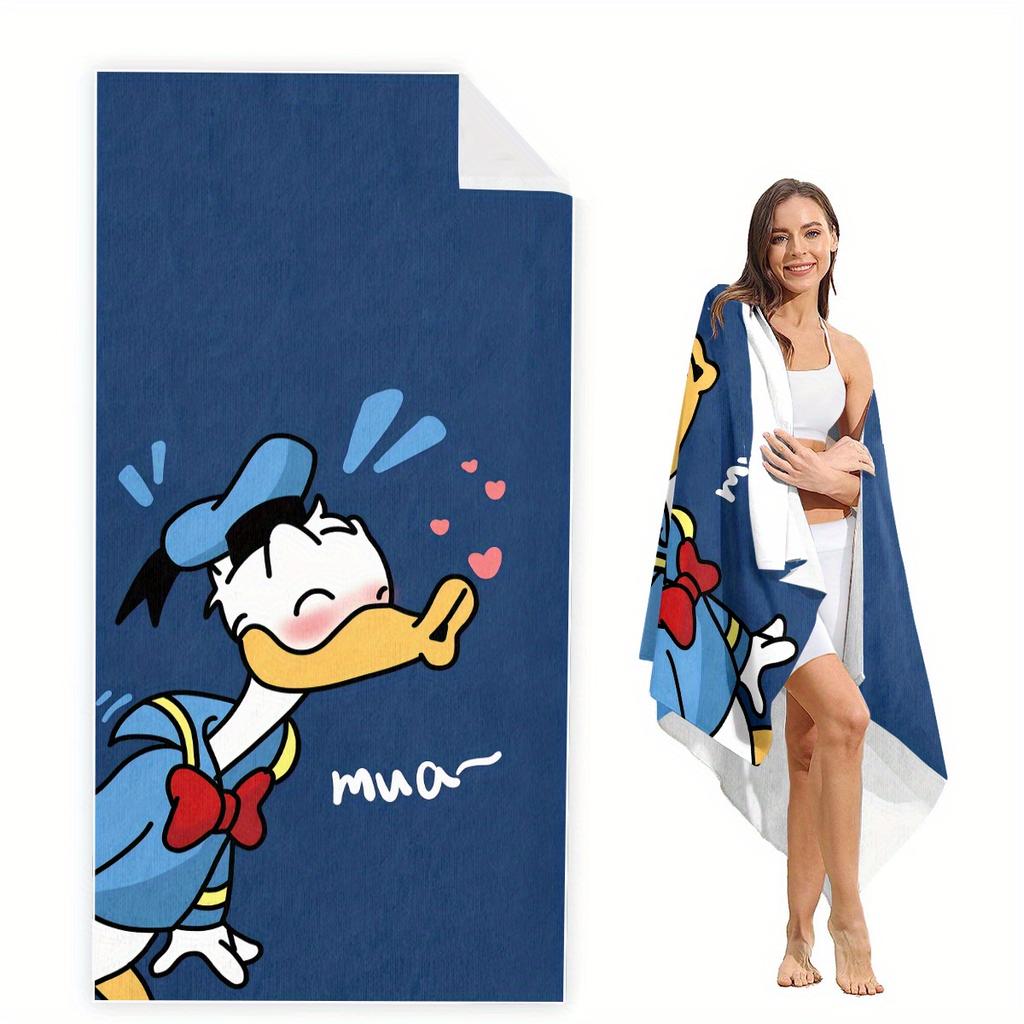 1pc Donald Duck Beach Towel Swimming Design Bath Towel for Summer Travel Swimming Camping Cruise Accessories