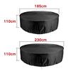 Round Outdoor Furniture Cover with Drawstring Closure, Suitable for Round Dining Table and Chair Outdoor Patio Furniture Cover