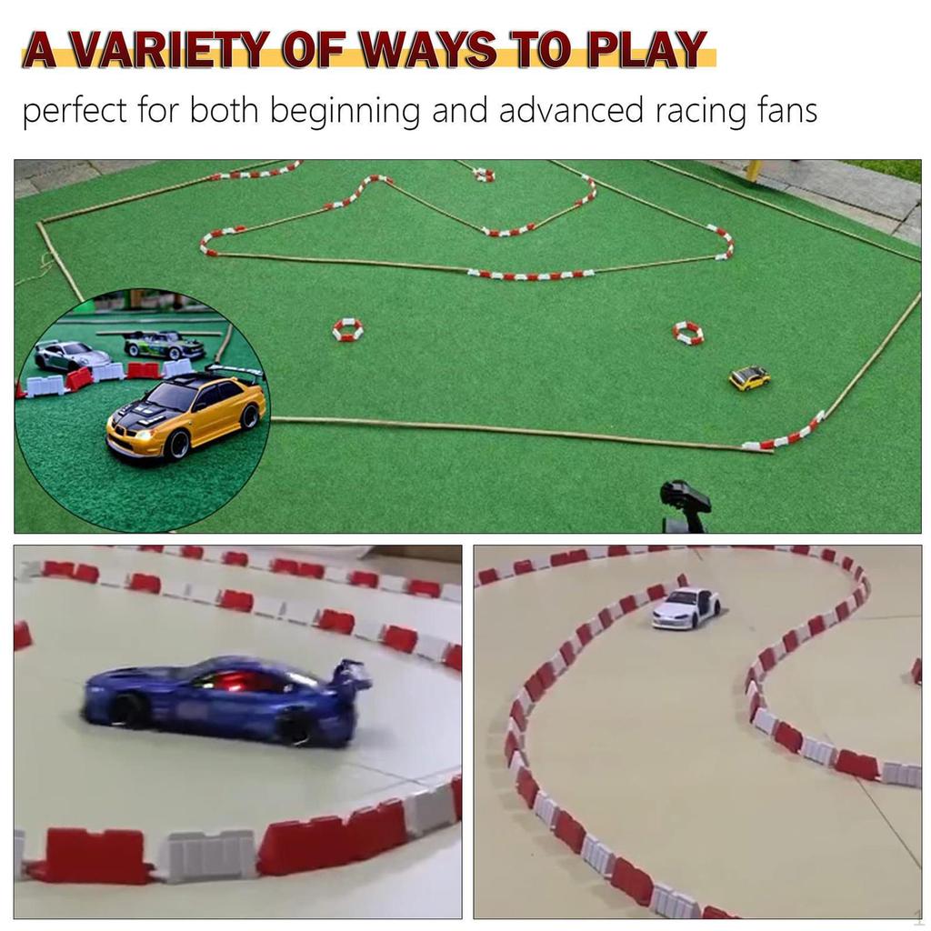 DIY Interlocking Race Adjustable Road Barriers for 1/14 To 1/28 Scale RC Models