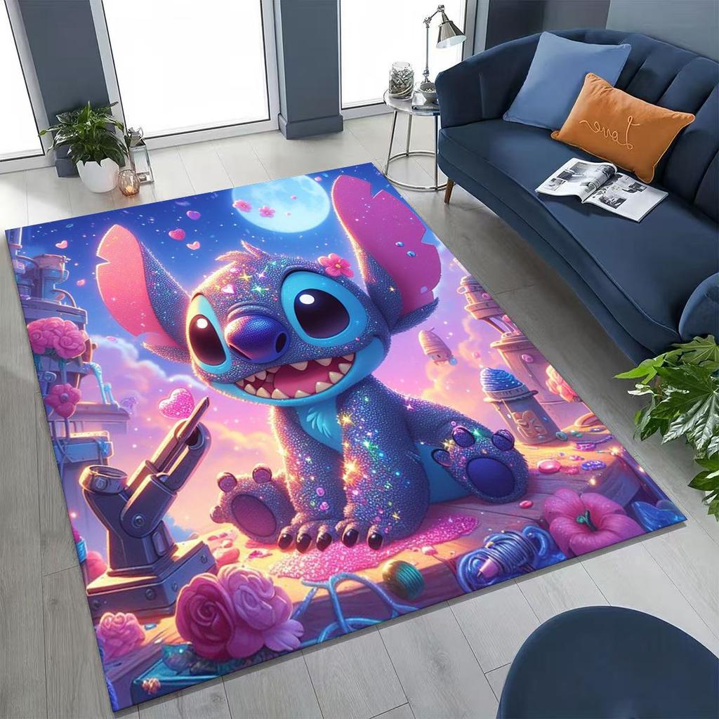27 Style Stitch 2 Monster Cartoon  Rug for Bedroom Living Room Sofa Home Doormat Decor,Larger Kids Play Non-slip Floor Mat
